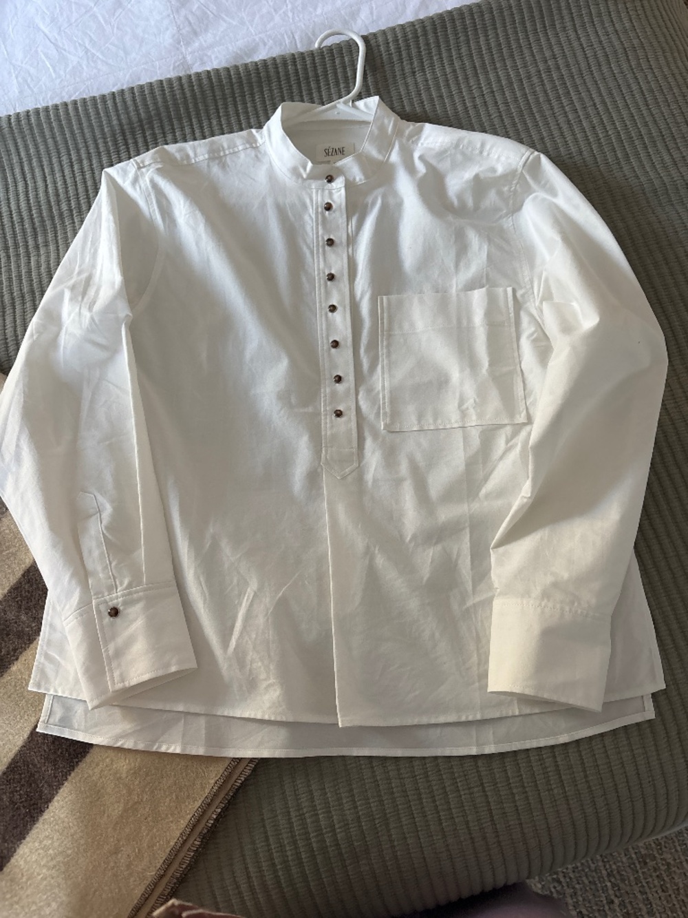 Sezane Lison Shirt Ecru - Size 2